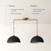 image:imageNathan James Percy Modern 2Light Pendant Island Light Fixture Brass Hanging Lights with Gold Metal Shade and Adjustable Cord for Kitchen Living Room Vintage BrassBlackVintage Brass