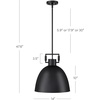 image:imageNathan James Percy Modern 2Light Pendant Island Light Fixture Brass Hanging Lights with Gold Metal Shade and Adjustable Cord for Kitchen Living Room Vintage BrassMatte Black Metal