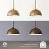 image:imageNathan James Percy Modern 2Light Pendant Island Light Fixture Brass Hanging Lights with Gold Metal Shade and Adjustable Cord for Kitchen Living Room Vintage BrassVintage Brass