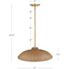 image:imageNathan James Percy Modern 2Light Pendant Island Light Fixture Brass Hanging Lights with Gold Metal Shade and Adjustable Cord for Kitchen Living Room Vintage BrassRattanGold