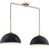 image:imageNathan James Percy Modern 2Light Pendant Island Light Fixture Brass Hanging Lights with Gold Metal Shade and Adjustable Cord for Kitchen Living Room Vintage BrassBlackVintage Brass