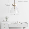 image:imageNathan James Percy Modern 2Light Pendant Island Light Fixture Brass Hanging Lights with Gold Metal Shade and Adjustable Cord for Kitchen Living Room Vintage BrassVintage BrassClear