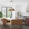image:imageNathan James Percy Modern 2Light Pendant Island Light Fixture Brass Hanging Lights with Gold Metal Shade and Adjustable Cord for Kitchen Living Room Vintage BrassVintage Brass