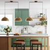 image:imageNathan James Percy Modern 2Light Pendant Island Light Fixture Brass Hanging Lights with Gold Metal Shade and Adjustable Cord for Kitchen Living Room Vintage BrassVintage Brass