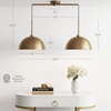 image:imageNathan James Percy Modern 2Light Pendant Island Light Fixture Brass Hanging Lights with Gold Metal Shade and Adjustable Cord for Kitchen Living Room Vintage BrassVintage Brass