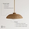 image:imageNathan James Percy Modern 2Light Pendant Island Light Fixture Brass Hanging Lights with Gold Metal Shade and Adjustable Cord for Kitchen Living Room Vintage BrassRattanGold