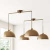 image:imageNathan James Percy Modern 2Light Pendant Island Light Fixture Brass Hanging Lights with Gold Metal Shade and Adjustable Cord for Kitchen Living Room Vintage BrassVintage Brass