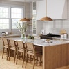 image:imageNathan James Percy Modern 2Light Pendant Island Light Fixture Brass Hanging Lights with Gold Metal Shade and Adjustable Cord for Kitchen Living Room Vintage BrassRattanGold