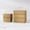 image:imageNathan James Rivelle Modern Contemporary Nightstand with Drawer Minimalist Solid Wood Bedside Table with 2 Drawers Light Brown