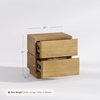 image:imageNathan James Rivelle Modern Contemporary Nightstand with Drawer Minimalist Solid Wood Bedside Table with 2 Drawers Light Brown