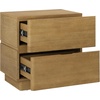 image:imageNathan James Rivelle Modern Contemporary Nightstand with Drawer Minimalist Solid Wood Bedside Table with 2 Drawers Light Brown