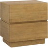 image:imageNathan James Rivelle Modern Contemporary Nightstand with Drawer Minimalist Solid Wood Bedside Table with 2 Drawers Light Brown