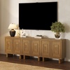 image:imageNathan James Scott Transitional Fluted Accent Cabinet or Storage Cabinet for Living Room or Entryway with Solid Wood Panel Black Oak Set of 3Austin Brown