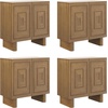 image:imageNathan James Scott Transitional Fluted Accent Cabinet or Storage Cabinet for Living Room or Entryway with Solid Wood Panel Black Oak Set of 3Austin Brown