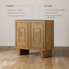 image:imageNathan James Scott Transitional Fluted Accent Cabinet or Storage Cabinet for Living Room or Entryway with Solid Wood Panel Black Oak Set of 3Austin Brown