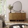 image:imageNathan James Scott Transitional Fluted Accent Cabinet or Storage Cabinet for Living Room or Entryway with Solid Wood Panel Black Oak Set of 3Austin Brown