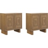 image:imageNathan James Scott Transitional Fluted Accent Cabinet or Storage Cabinet for Living Room or Entryway with Solid Wood Panel Black Oak Set of 3Austin Brown