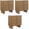 image:imageNathan James Scott Transitional Fluted Accent Cabinet or Storage Cabinet for Living Room or Entryway with Solid Wood Panel Black Oak Set of 3Austin Brown