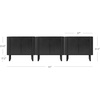 image:imageNathan James Scott Transitional Fluted Accent Cabinet or Storage Cabinet for Living Room or Entryway with Solid Wood Panel Black Oak Set of 3Black