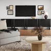 image:imageNathan James Scott Transitional Fluted Accent Cabinet or Storage Cabinet for Living Room or Entryway with Solid Wood Panel Black Oak Set of 3Black