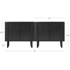 image:imageNathan James Scott Transitional Fluted Accent Cabinet or Storage Cabinet for Living Room or Entryway with Solid Wood Panel Black Oak Set of 3Black