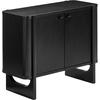 image:imageNathan James Scott Transitional Fluted Accent Cabinet or Storage Cabinet for Living Room or Entryway with Solid Wood Panel Black Oak Set of 3Black