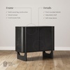 image:imageNathan James Scott Transitional Fluted Accent Cabinet or Storage Cabinet for Living Room or Entryway with Solid Wood Panel Black Oak Set of 3Black
