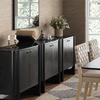image:imageNathan James Scott Transitional Fluted Accent Cabinet or Storage Cabinet for Living Room or Entryway with Solid Wood Panel Black Oak Set of 3Black