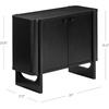 image:imageNathan James Scott Transitional Fluted Accent Cabinet or Storage Cabinet for Living Room or Entryway with Solid Wood Panel Black Oak Set of 3Black