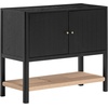 image:imageNathan James Scott Transitional Fluted Accent Cabinet or Storage Cabinet for Living Room or Entryway with Solid Wood Panel Black Oak Set of 3Black Oak