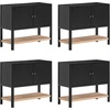 image:imageNathan James Scott Transitional Fluted Accent Cabinet or Storage Cabinet for Living Room or Entryway with Solid Wood Panel Black Oak Set of 3Black Oak