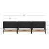 image:imageNathan James Scott Transitional Fluted Accent Cabinet or Storage Cabinet for Living Room or Entryway with Solid Wood Panel Black Oak Set of 3Black Oak