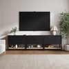 image:imageNathan James Scott Transitional Fluted Accent Cabinet or Storage Cabinet for Living Room or Entryway with Solid Wood Panel Black Oak Set of 3Black Oak
