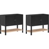 image:imageNathan James Scott Transitional Fluted Accent Cabinet or Storage Cabinet for Living Room or Entryway with Solid Wood Panel Black Oak Set of 3Black Oak