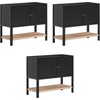 image:imageNathan James Scott Transitional Fluted Accent Cabinet or Storage Cabinet for Living Room or Entryway with Solid Wood Panel Black Oak Set of 3Black Oak