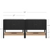 image:imageNathan James Scott Transitional Fluted Accent Cabinet or Storage Cabinet for Living Room or Entryway with Solid Wood Panel Black Oak Set of 3Black Oak