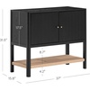 image:imageNathan James Scott Transitional Fluted Accent Cabinet or Storage Cabinet for Living Room or Entryway with Solid Wood Panel Black Oak Set of 3Black Oak