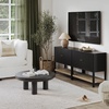 image:imageNathan James Scott Transitional Fluted Accent Cabinet or Storage Cabinet for Living Room or Entryway with Solid Wood Panel Black Oak Set of 3Black Oak