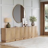 image:imageNathan James Scott Transitional Fluted Accent Cabinet or Storage Cabinet for Living Room or Entryway with Solid Wood Panel Black Oak Set of 3Brown