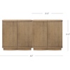 image:imageNathan James Scott Transitional Fluted Accent Cabinet or Storage Cabinet for Living Room or Entryway with Solid Wood Panel Black Oak Set of 3Brown