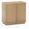 image:imageNathan James Scott Transitional Fluted Accent Cabinet or Storage Cabinet for Living Room or Entryway with Solid Wood Panel Black Oak Set of 3Brown