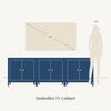 image:imageNathan James Scott Transitional Fluted Accent Cabinet or Storage Cabinet for Living Room or Entryway with Solid Wood Panel Black Oak Set of 3Brown
