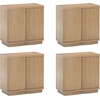 image:imageNathan James Scott Transitional Fluted Accent Cabinet or Storage Cabinet for Living Room or Entryway with Solid Wood Panel Black Oak Set of 3Brown