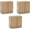 image:imageNathan James Scott Transitional Fluted Accent Cabinet or Storage Cabinet for Living Room or Entryway with Solid Wood Panel Black Oak Set of 3Brown