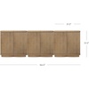 image:imageNathan James Scott Transitional Fluted Accent Cabinet or Storage Cabinet for Living Room or Entryway with Solid Wood Panel Black Oak Set of 3Brown