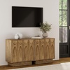 image:imageNathan James Scott Transitional Fluted Accent Cabinet or Storage Cabinet for Living Room or Entryway with Solid Wood Panel Black Oak Set of 3Deanne Brown