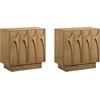 image:imageNathan James Scott Transitional Fluted Accent Cabinet or Storage Cabinet for Living Room or Entryway with Solid Wood Panel Black Oak Set of 3Deanne Brown