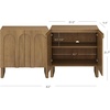 image:imageNathan James Scott Transitional Fluted Accent Cabinet or Storage Cabinet for Living Room or Entryway with Solid Wood Panel Black Oak Set of 3Jett Brown