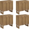 image:imageNathan James Scott Transitional Fluted Accent Cabinet or Storage Cabinet for Living Room or Entryway with Solid Wood Panel Black Oak Set of 3Jett Brown