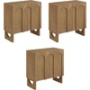image:imageNathan James Scott Transitional Fluted Accent Cabinet or Storage Cabinet for Living Room or Entryway with Solid Wood Panel Black Oak Set of 3Jett Brown